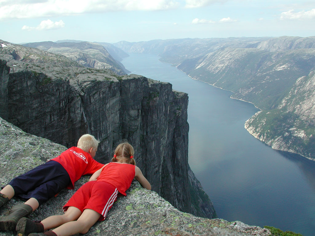 Kjerag - the place for basejumping 1084 meter above sea level